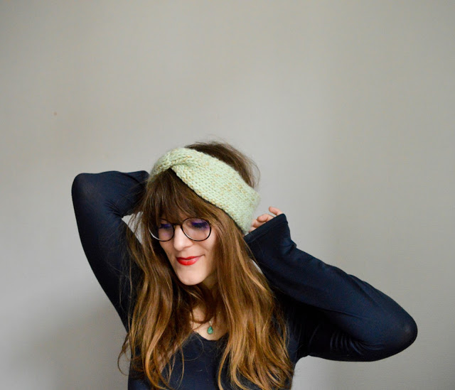Patron tricot headband torsade 9