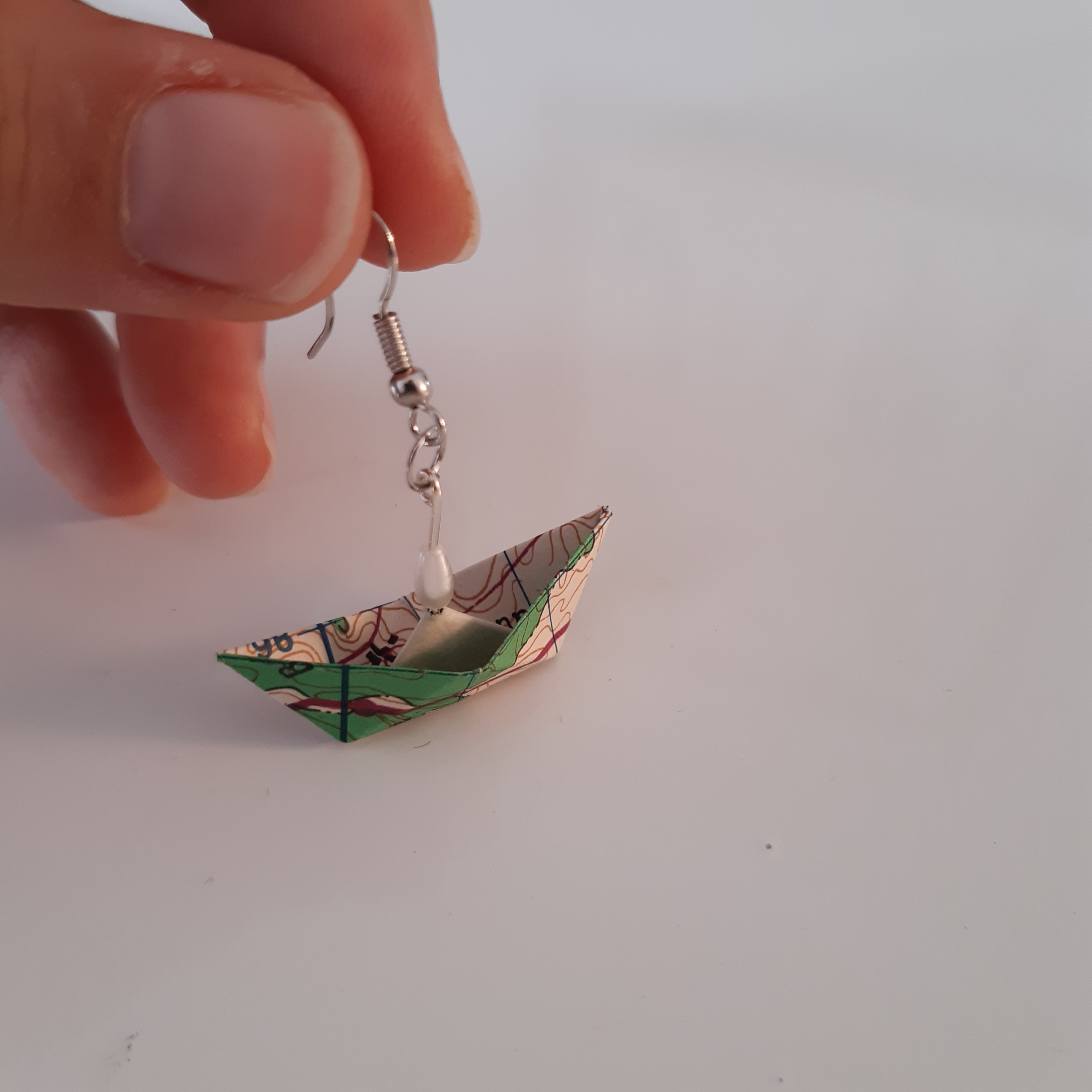 boucle d’oreille origami atelier petula green boucle d'oreille origami atelier petula green