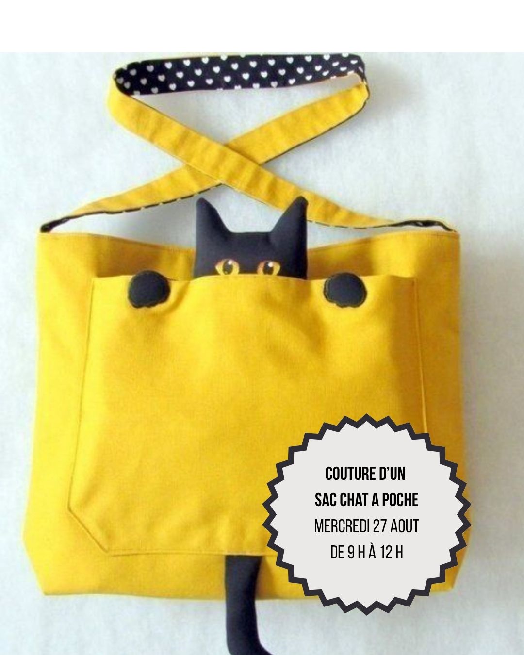 Couture d’un sac chat